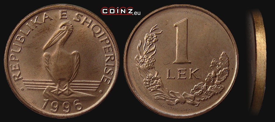 1 lek 1996 - Albanian coins
