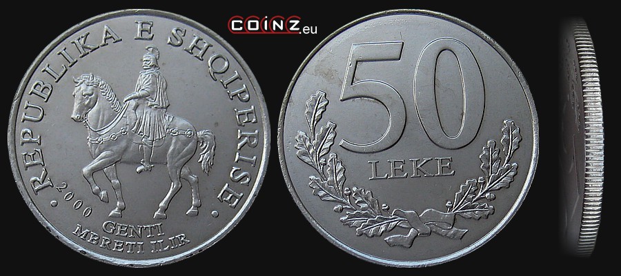 50 leków 1996-2000 - monety Albanii