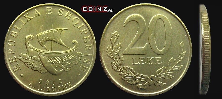 20 leke from 2012 - Albanian coins