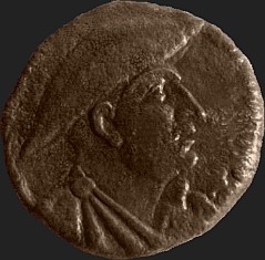Miedziana moneta ilyrska z podobizną Gentiosa