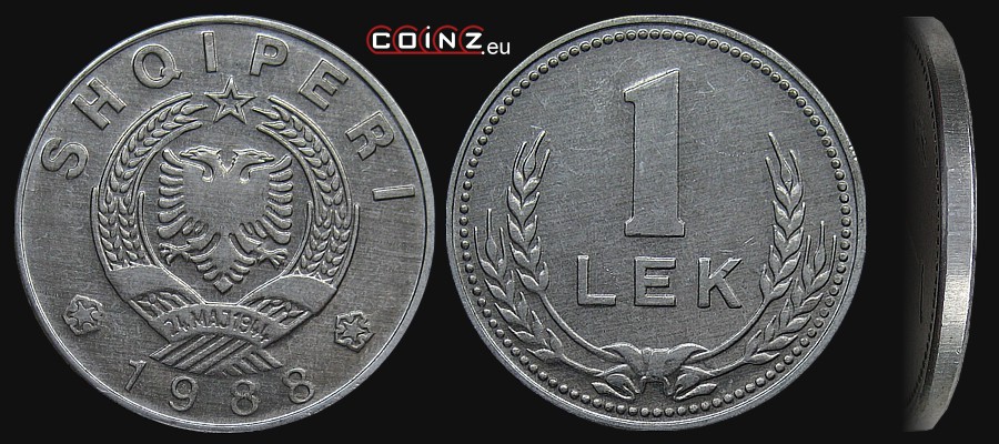 1 lek 1988 (Al) - monety Albanii