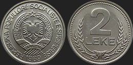2 leki 1989 monety Albanii