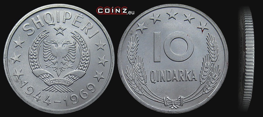 10 qindarka 1969 Liberation - Albanian coins