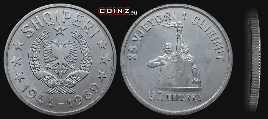 50 qindarka 1969 Liberation - Albanian coins