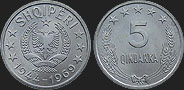 01_5 qindarek 1969 monety Albanii