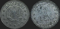 1 lek 1947-1957 monety Albanii