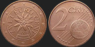 monety Austrii - 2 euro centy od 2002 