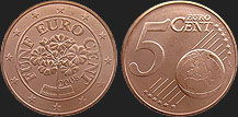 Austrian coins - 5 euro cent from 2002 