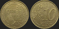 Austrian coins - 10 euro cent 2002-2007 
