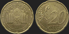 Austrian coins - 20 euro cent 2002-2007 
