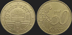 Austrian coins - 50 euro cent 2002-2007 
