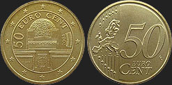 monety Austrii - 50 euro centów od 2008 