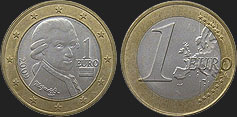 monety Austrii - 1 euro od 2008 