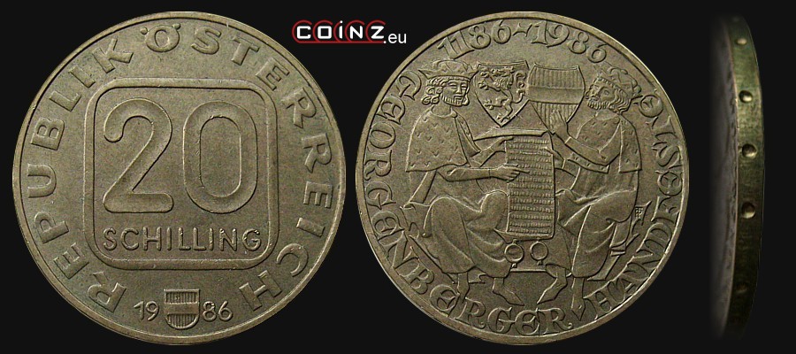 20 schilling 1986-1993 Georgenberg Treaty - Austrian coins
