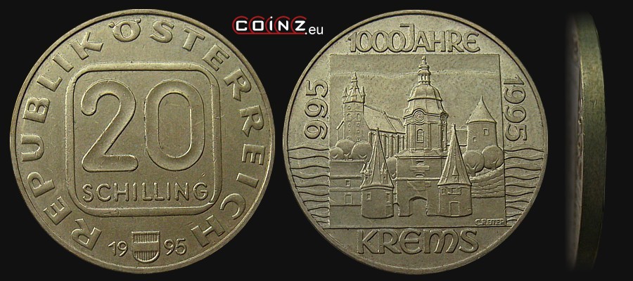 20 szylingów 1995 - 1000 Lat Krems - monety Austrii