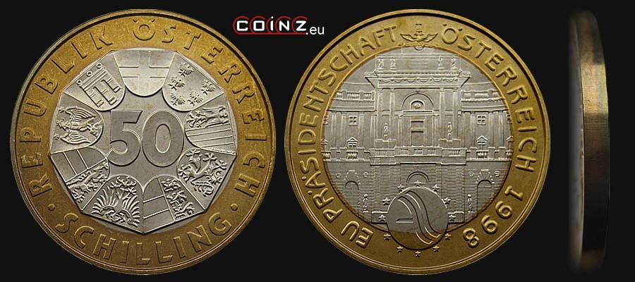 50 szylingów 1998 Prezydencja UE - monety Austrii