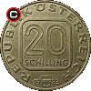 20 schilling 1983-1993 Hochosterwitz Castle - obverse to reverse alignment