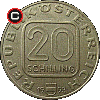 20 schilling 1985-1993 Linz - obverse to reverse alignment
