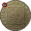 20 szylingów 1994 Mennica Wiedeńska - układ awresu do rewersu