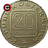 20 szylingów 1995 - 1000 Lat Krems - układ awresu do rewersu