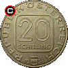 20 schilling 1998 Michael Pacher - obverse to reverse alignment