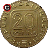 20 schilling 2001 Johann Nepomuk Nestroy - obverse to reverse alignment