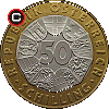50 szylingów 1999 Waluta Euro - układ awresu do rewersu