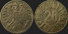 Monety Austrii - 20 groszy 1950-1954 