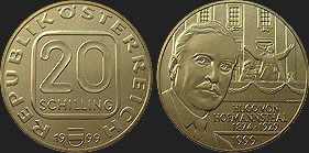 Monety Austrii - 20 szylingów 1999 - Hugo von Hofmannsthal 