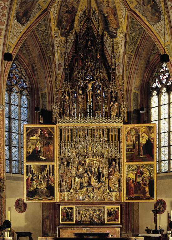 Ołtarz w kościele pw. św. Wolfganga w Sankt Wolfgang autorstwa Michaela Pachera