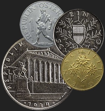 Austriackie obiegowe monety jednoszylingowe