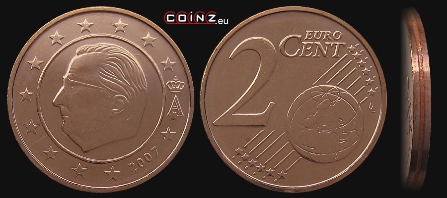 2 euro centy 1999-2007 - monety Belgii
