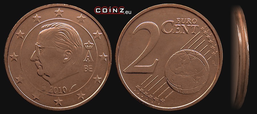 2 euro centy 2009-2013 - monety Belgii