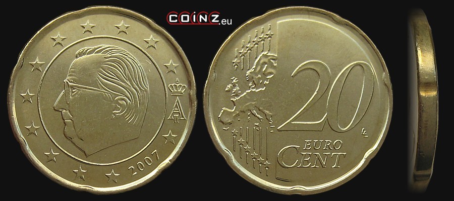 20 euro centów 2007 - monety Belgii