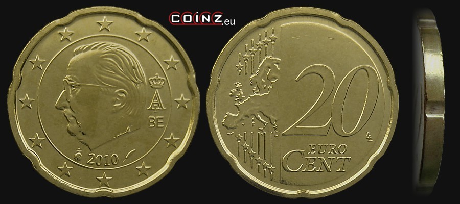 20 euro centów 2009-2013 - monety Belgii