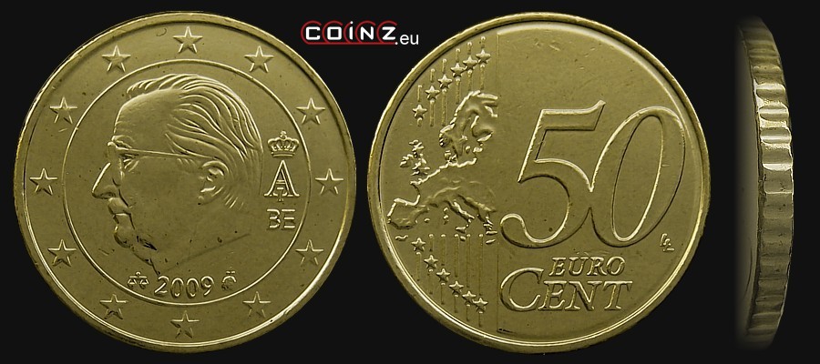 50 euro centów 2009-2013 - monety Belgii