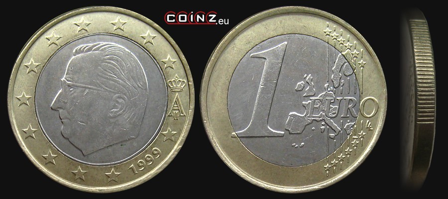 1 euro 1999-2004 - monety Belgii