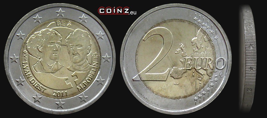 2 euro 2011 Międzynarodowy Dzień Kobiet - monety Belgii