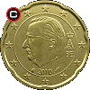 20 euro centów 2009-2013 - układ awersu do rewersu