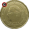 50 euro centów 2008 - układ awersu do rewersu
