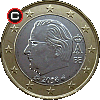 1 euro 2008 - układ awersu do rewersu