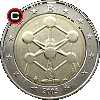 2 euro 2006 Atomium - obverse to reverse alignment