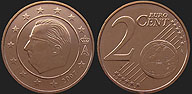 Belgian coins - 2 euro centy 1999-2007 