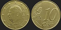 Belgian coins - 10 euro centów 2010-2013 