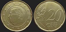 Belgian coins - 20 euro centów 2007