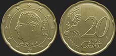 Belgian coins - 20 euro centów 2008