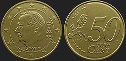 Belgian coins - 50 euro centów 2009-2013