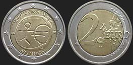 Belgian coins - 2 euro 2009 10 Rocznica Unii Gospodarczej i Walutowej
