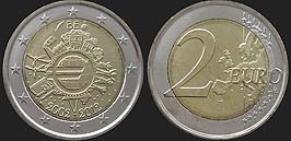 monety Belgii - 2 euro 2012 - 10 Lat Euro w Obiegu