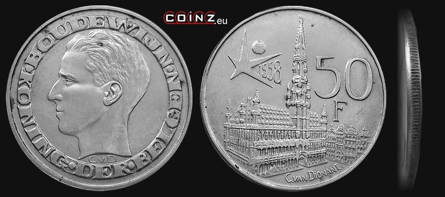 50 frank 1958 EXPO (Dutch) - Belgian coins